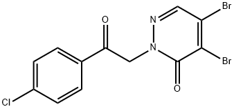 4,5-DIBROMO-2-[2-(4-CHLOROPHENYL)-2-OXOETHYL]-3(2H)-PYRIDAZINONE Struktur