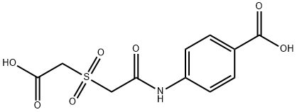 4-((2-[(CARBOXYMETHYL)SULFONYL]ACETYL)AMINO)BENZENECARBOXYLIC ACID Struktur