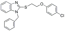 1-BENZYL-2-([2-(4-CHLOROPHENOXY)ETHYL]THIO)-1H-BENZIMIDAZOLE Struktur