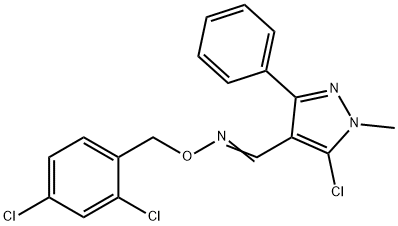 5-CHLORO-1-METHYL-3-PHENYL-1H-PYRAZOLE-4-CARBALDEHYDE O-(2,4-DICHLOROBENZYL)OXIME Struktur