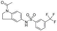 N-(1-ACETYL-2,3-DIHYDRO-(1H)-INDOL-5-YL)-3-(TRIFLUOROMETHYL)BENZENESULPHONAMIDE Struktur