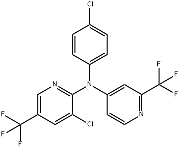 3-CHLORO-N-(4-CHLOROPHENYL)-5-(TRIFLUOROMETHYL)-N-[2-(TRIFLUOROMETHYL)-4-PYRIDINYL]-2-PYRIDINAMINE Struktur