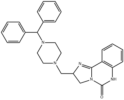 2-[(4-BENZHYDRYLPIPERAZINO)METHYL]-2,6-DIHYDROIMIDAZO[1,2-C]QUINAZOLIN-5(3H)-ONE Struktur
