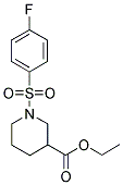 1-(4-FLUORO-BENZENESULFONYL)-PIPERIDINE-3-CARBOXYLIC ACID ETHYL ESTER Struktur