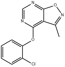 2-CHLOROPHENYL 3-METHYLISOXAZOLO[5,4-D]PYRIMIDIN-4-YL ETHER Struktur