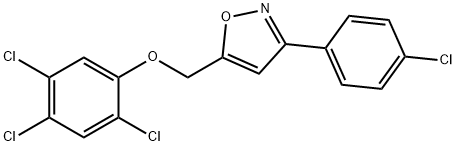 3-(4-CHLOROPHENYL)-5-[(2,4,5-TRICHLOROPHENOXY)METHYL]ISOXAZOLE Struktur