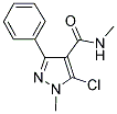 5-CHLORO-N,1-DIMETHYL-3-PHENYL-1H-PYRAZOLE-4-CARBOXAMIDE Struktur