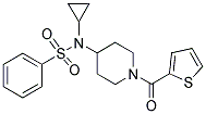 4-[CYCLOPROPYL(PHENYLSULPHONYL)AMINO]-1-[(2-THIENYL)CARBONYL]PIPERIDINE Struktur