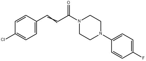 3-(4-CHLOROPHENYL)-1-[4-(4-FLUOROPHENYL)PIPERAZINO]-2-PROPEN-1-ONE Struktur