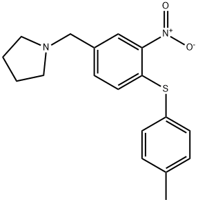 1-(4-[(4-METHYLPHENYL)SULFANYL]-3-NITROBENZYL)PYRROLIDINE Struktur