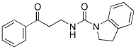 2,3-DIHYDRO-N-[3-PHENYL-3-OXOPROPYL]-(1H)-INDOLE-1-CARBOXAMIDE Struktur