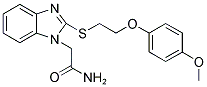 2-(2-([2-(4-METHOXYPHENOXY)ETHYL]THIO)-1H-BENZIMIDAZOL-1-YL)ACETAMIDE Struktur