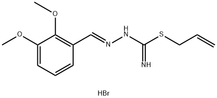 2,3-DIAZA-4-(2,3-DIMETHOXYPHENYL)-1-PROP-2-ENYLTHIOBUTA-1,3-DIENYLAMINE, HYDROBROMIDE Struktur