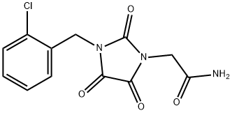 2-[3-(2-CHLOROBENZYL)-2,4,5-TRIOXO-1-IMIDAZOLIDINYL]ACETAMIDE Struktur