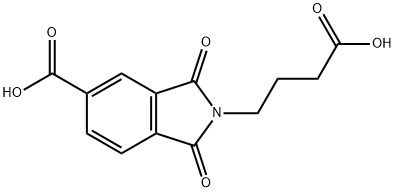 2-(3-CARBOXY-PROPYL)-1,3-DIOXO-2,3-DIHYDRO-1 H-ISOINDOLE-5-CARBOXYLIC ACID Struktur