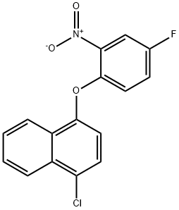 1-CHLORO-4-(4-FLUORO-2-NITROPHENOXY)NAPHTHALENE Struktur