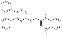 2-(5,6-DIPHENYL-1,2,4-TRIAZIN-3-YLTHIO)-N-(2-METHOXYPHENYL)ACETAMIDE Struktur