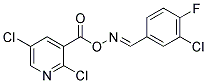 2,5-DICHLORO-3-[(([(3-CHLORO-4-FLUOROPHENYL)METHYLENE]AMINO)OXY)CARBONYL]PYRIDINE Struktur