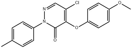 5-CHLORO-4-(4-METHOXYPHENOXY)-2-(4-METHYLPHENYL)-3(2H)-PYRIDAZINONE Struktur