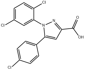 5-(4-CHLOROPHENYL)-1-(2,5-DICHLOROPHENYL)-1H-PYRAZOLE-3-CARBOXYLIC ACID Struktur