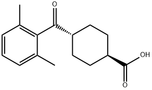 TRANS-4-(2,6-DIMETHYLBENZOYL)CYCLOHEXANE-1-CARBOXYLIC ACID Struktur