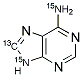 ADENINE (8-13C; 6-AMINO, 9-15N2) Struktur