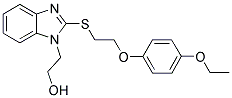 2-(2-([2-(4-ETHOXYPHENOXY)ETHYL]THIO)-1H-BENZIMIDAZOL-1-YL)ETHANOL Struktur