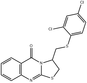 3-([(2,4-DICHLOROPHENYL)SULFANYL]METHYL)-2,3-DIHYDRO-5H-[1,3]THIAZOLO[2,3-B]QUINAZOLIN-5-ONE Struktur