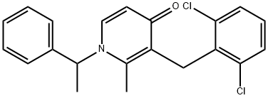 3-(2,6-DICHLOROBENZYL)-2-METHYL-1-(1-PHENYLETHYL)-4(1H)-PYRIDINONE Struktur