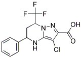 3-CHLORO-5-PHENYL-7-(TRIFLUOROMETHYL)-4,5,6,7-TETRAHYDROPYRAZOLO[1,5-A]PYRIMIDINE-2-CARBOXYLIC ACID Struktur