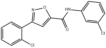 3-(2-CHLOROPHENYL)-N-(3-CHLOROPHENYL)-5-ISOXAZOLECARBOXAMIDE Struktur