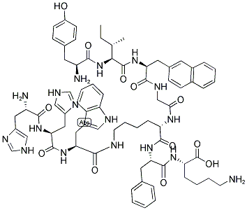 H-TYR-ILE-ALA(2-NAPHTHYL)-GLY-LYS(RETRO-TRP-HIS-HIS-H)-PHE-LYS-OH Struktur