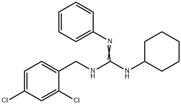 N-CYCLOHEXYL-N'-(2,4-DICHLOROBENZYL)-N''-PHENYLGUANIDINE Struktur