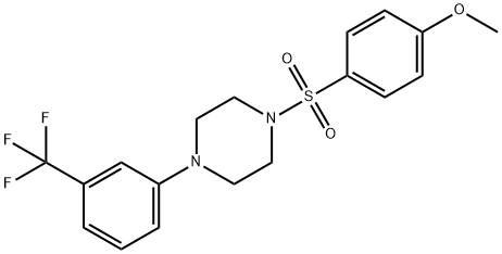 1-[(4-METHOXYPHENYL)SULFONYL]-4-[3-(TRIFLUOROMETHYL)PHENYL]PIPERAZINE Struktur