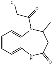 5-(CHLOROACETYL)-4-METHYL-1,3,4,5-TETRAHYDRO-2H-1,5-BENZODIAZEPIN-2-ONE Struktur