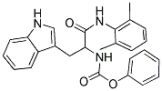 PHENYL 1-(2,6-DIMETHYLPHENYLAMINO)-3-(1H-INDOL-3-YL)-1-OXOPROPAN-2-YLCARBAMATE Struktur