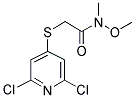 2-[(2,6-DICHLOROPYRIDIN-4-YL)THIO]-N-METHOXY-N-METHYLACETAMIDE Struktur