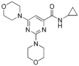 N-CYCLOPROPANE-2,6-DIMORPHOLINOPYRIMIDINE-4-CARBOXAMIDE Struktur