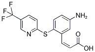 3-(5-AMINO-2-([5-(TRIFLUOROMETHYL)PYRIDIN-2-YL]THIO)PHENYL)ACRYLIC ACID Struktur