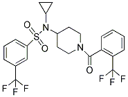 4-[CYCLOPROPYL[((3-TRIFLUOROMETHYL)PHENYL)SULPHONYL]AMINO]-1-[2-(TRIFLUOROMETHYL)BENZOYL]PIPERIDINE Struktur