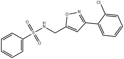 N-([3-(2-CHLOROPHENYL)-5-ISOXAZOLYL]METHYL)BENZENESULFONAMIDE Struktur