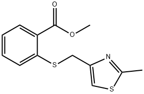 METHYL 2-([(2-METHYL-1,3-THIAZOL-4-YL)METHYL]SULFANYL)BENZENECARBOXYLATE Struktur