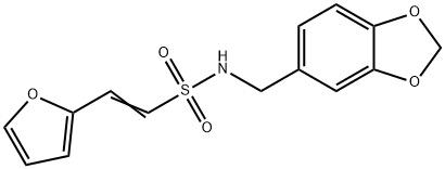 (E)-N-(1,3-BENZODIOXOL-5-YLMETHYL)-2-(2-FURYL)-1-ETHENESULFONAMIDE Struktur