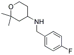 (2,2-DIMETHYL-TETRAHYDRO-PYRAN-4-YL)-(4-FLUORO-BENZYL)-AMINE Struktur