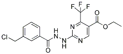 ETHYL 2-(2-[3-(CHLOROMETHYL)BENZOYL]HYDRAZINO)-4-(TRIFLUOROMETHYL)PYRIMIDINE-5-CARBOXYLATE Struktur