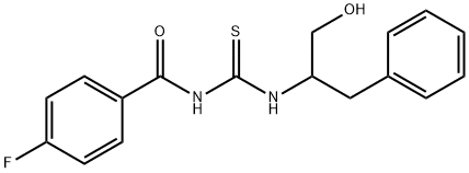 N-(1-BENZYL-2-HYDROXYETHYL)-N'-(4-FLUOROBENZOYL)THIOUREA Struktur