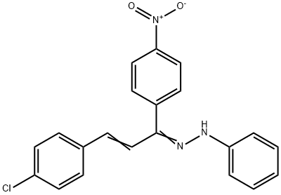 (E)-3-(4-CHLOROPHENYL)-1-(4-NITROPHENYL)-2-PROPEN-1-ONE N-PHENYLHYDRAZONE Struktur