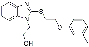 2-(2-([2-(3-METHYLPHENOXY)ETHYL]THIO)-1H-BENZIMIDAZOL-1-YL)ETHANOL Struktur