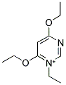 4,6-DIETHOXY-1-ETHYLPYRIMIDIN-1-IUM Struktur