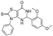 5-(2,4-DIMETHOXYPHENYL)-3-PHENYL-2-THIOXO-2,3,5,6-TETRAHYDRO[1,3]THIAZOLO[4,5-D]PYRIMIDIN-7(4H)-ONE Struktur